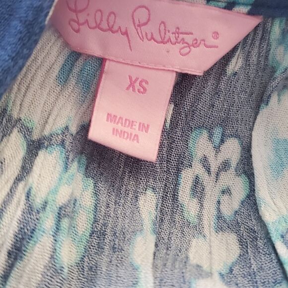 NWOT Lilly Pulitzer Blue & White Elsa Romper - Picture 5 of 6